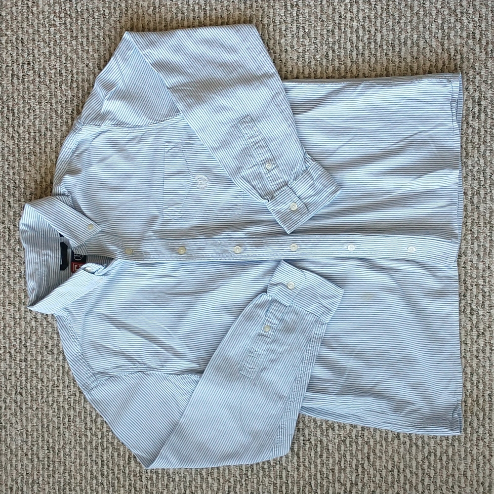 Chaps Button Down Striped Shirt
